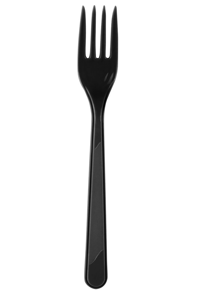 Plastik Çatal Siyah 25li