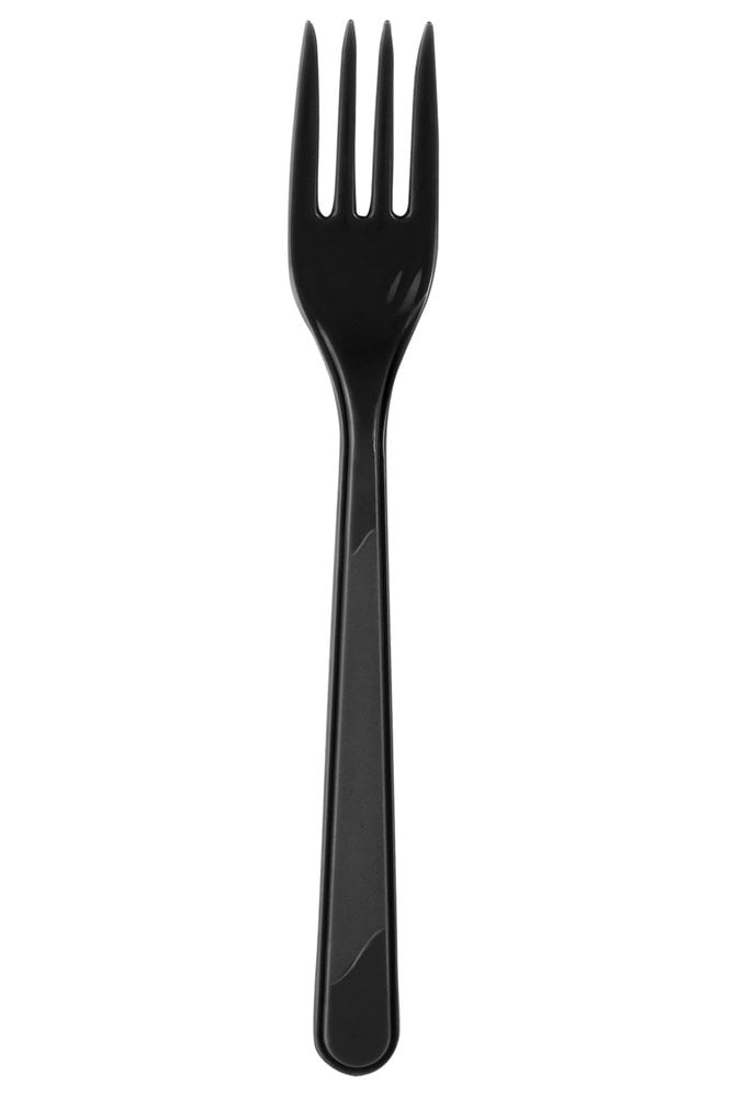 Plastik Çatal Siyah 25li