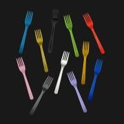 Plastik Çatal Sarı 25li