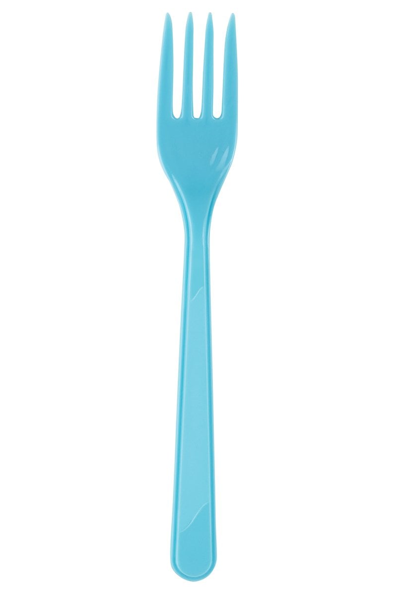 Plastik Çatal Açık Mavi 25li