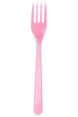 Plastik Çatal Pembe 25li