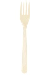 Plastik Çatal Krem 25li