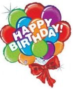 Balonlu Happy Birthday Folyo Balon 58*69 cm