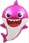 Pembe Köpek Balığı Folyo Balon 72*52 cm