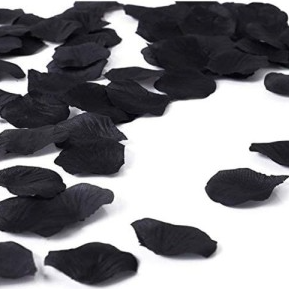 GÜL YAPRAĞI MASA KONFETİ RENKLİ 144 LÜ SİYAH