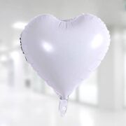 10 Inch Beyaz Kalp Folyo Balon 1 Adet