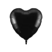 10 Inch Siyah Kalp Folyo Balon 1 Adet