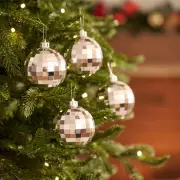 Yılbaşı Top Süs Disko Topu Gümüş 4 Cm 222-2