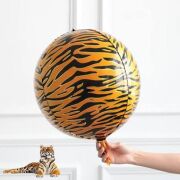 55*55 Cm Kaplan Desenli Küre Folyo Balon