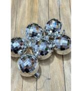 Yılbaşı Top Süs Disko Topu Gümüş 4 Cm 222-2