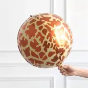 55*55 Cm Zürafa Desenli Küre Folyo Balon