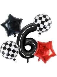 6 Yaş Yarış Arabaları Temalı Folyo Balon Set 5'li