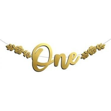 Kaligrafi Gold One Banner