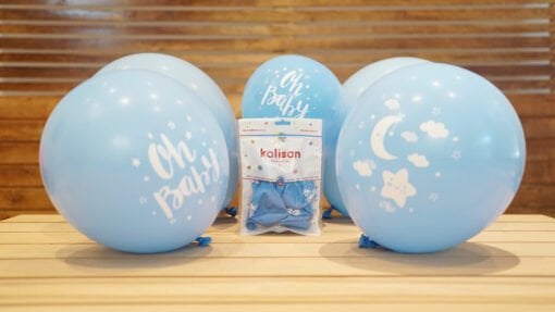 Kalisan 12'' Oh Baby Baskılı Mavi Balon 25'li