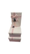 PEMBE SIÇRAMA DESENLİ 3'LÜ DİKDÖRTGEN KUTU 2475