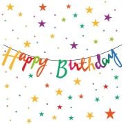 Happy Birthday Pastel Kaligrafi Banner