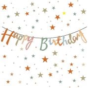 Happy Birthday Retro Kaligrafi Banner