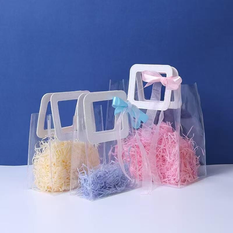 Çanta PVC Beyaz Tutamaçlı 28*25*14 Cm