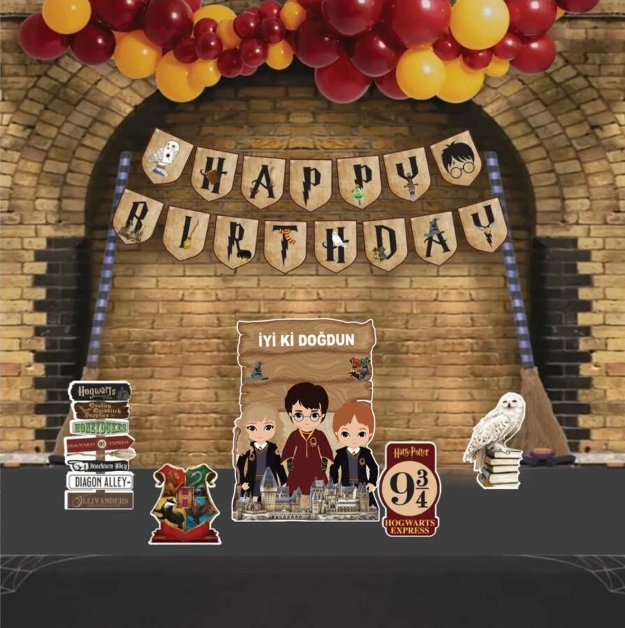 Harry Potter Temalı Dekoratif Pano Masa ÜStü Set 5'li
