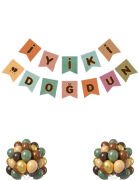 Retro Gold İyi ki Doğdun Yaldızlı Banner