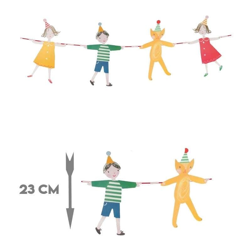El Ele Tutuşan Çocuklar Kağıt Banner 12 parça