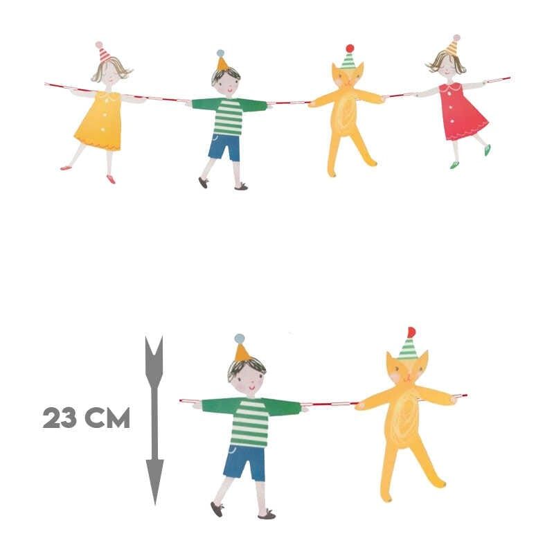 El Ele Tutuşan Çocuklar Kağıt Banner 12 parça