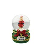Yılbaşı Kar Küresi Fiyonklu İşlemeli Noel Baba Model 7 Cm