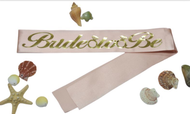 Bride To Be Pembe Gold Kuşak