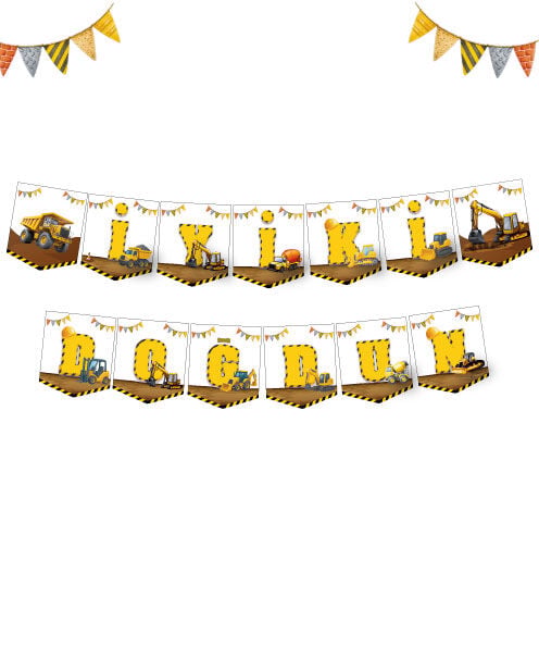 İnşaat Temalı İyiki Doğdun Banner