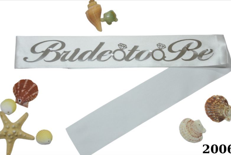 Bride To Be Beyaz Gümüş Kuşak