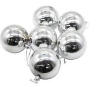 Yılbaşı Top Süs 4 Cm Gümüş Parlak  6'lı 2239-3
