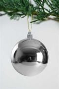 Yılbaşı Top Süs 4 Cm Gümüş Parlak  6'lı 2239-3