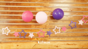 Yıldız Banner Mor Fuşya Pembe