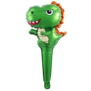 Saplı T-rex Yeşil Dinazor Folyo Balon 40''