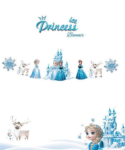 Kar Prensesi Temalı Banner 7 Parça