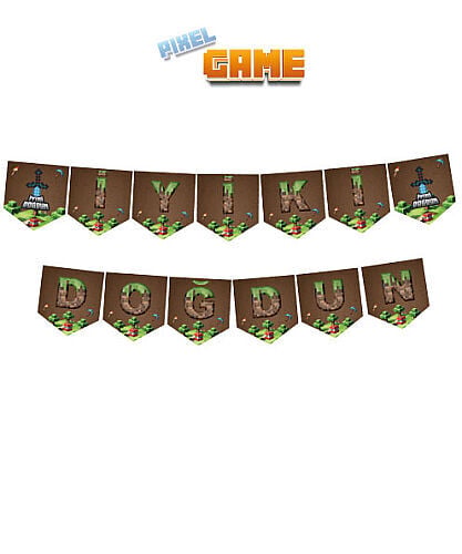 Pixsel Temalı İyiki Doğdun banner