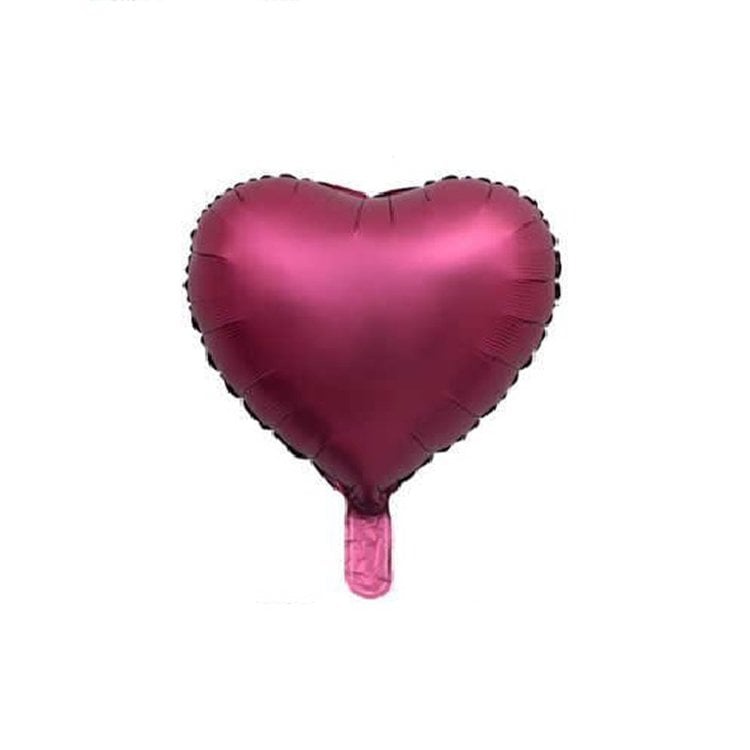 18'' Fuşya Kalp Saten Balon