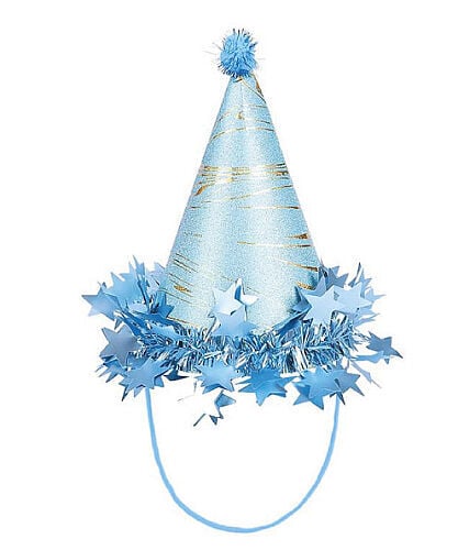 Ponponlu Şapka Yıldızlı Mavi 18 Cm
