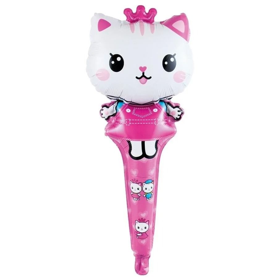 Saplı Hello Kitty  Folyo Balon 26*62cm