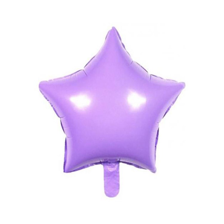 Yıldız Makaron Mor Folyo Balon 18 inç