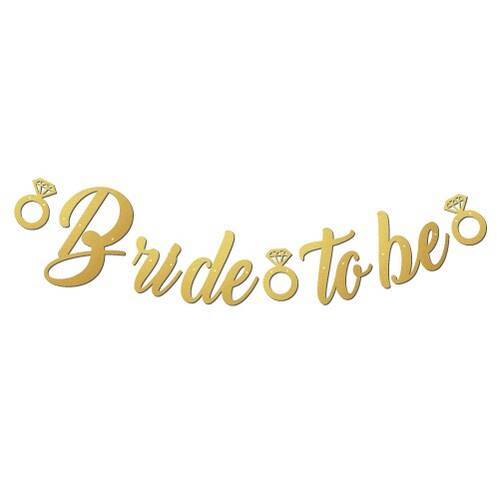Kaligrafi Banner Gold Bride To Be