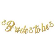 Kaligrafi Banner Gold Bride To Be