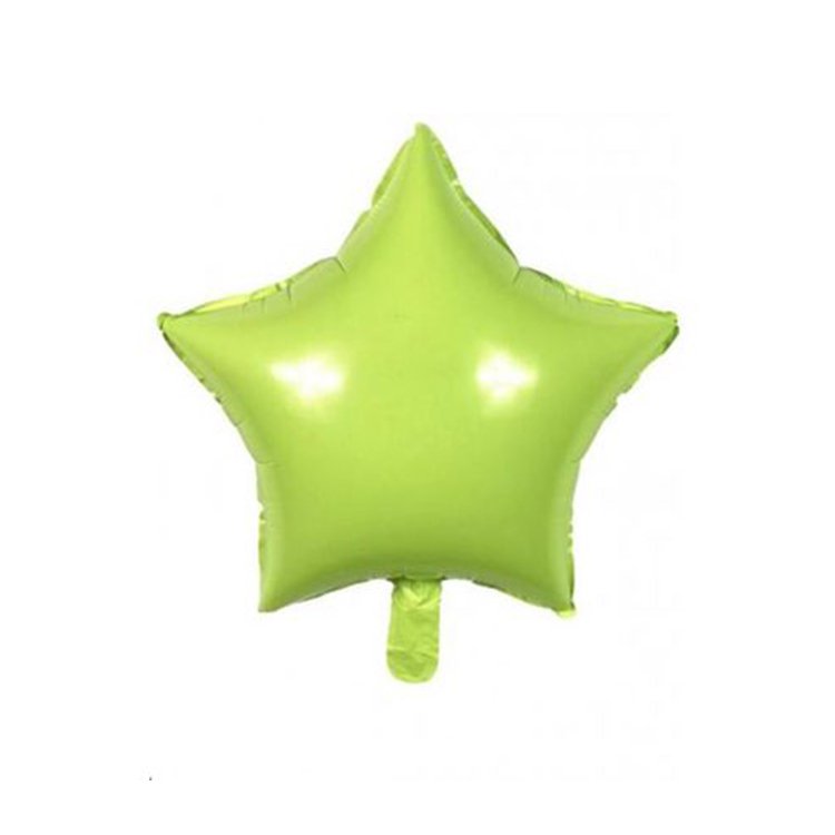 Yıldız Makaron Yeşil Folyo Balon 18 inç