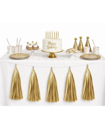 Garland Dekor Süs Gold 5 Parça