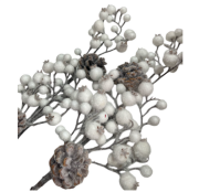 Yılbaşı Süsleme Çubuk Beyaz Karlı Kozalaklı 60 Cm 25178