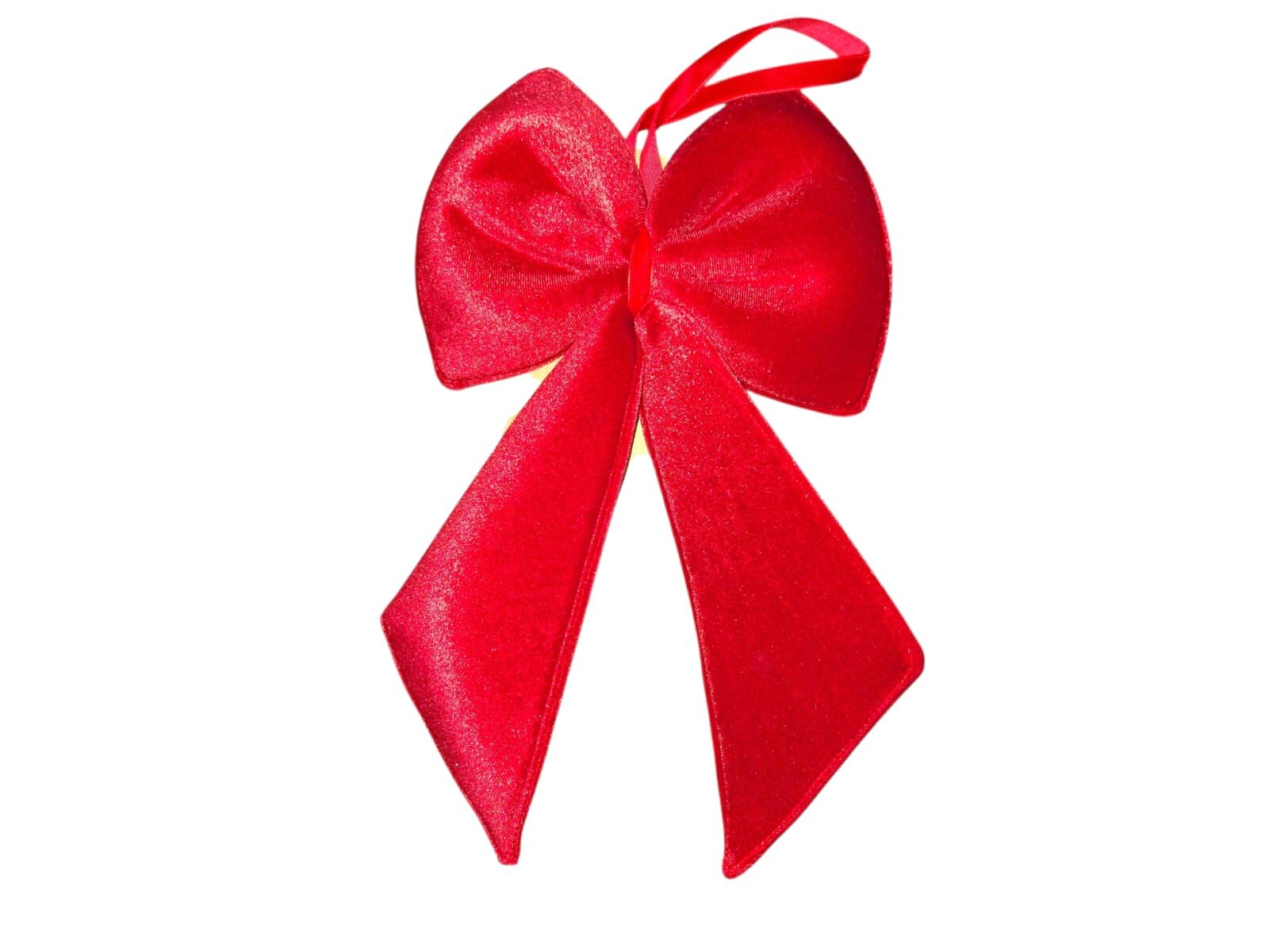 Yılbaşı Fiyonk Kadife Kırmızı Kurdele 30*20 Cm