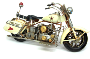 Dekoratif Metal Motosiklet Beyaz