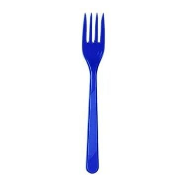 Plastik Çatal Koyu Mavi 25li
