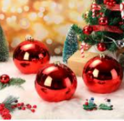 Yılbaşı Top Süs 6 Cm Kırmızı Parlak 6'lı 4600