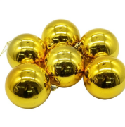 Yılbaşı Top Süs Cm Gold Parlak 6'lı  2345